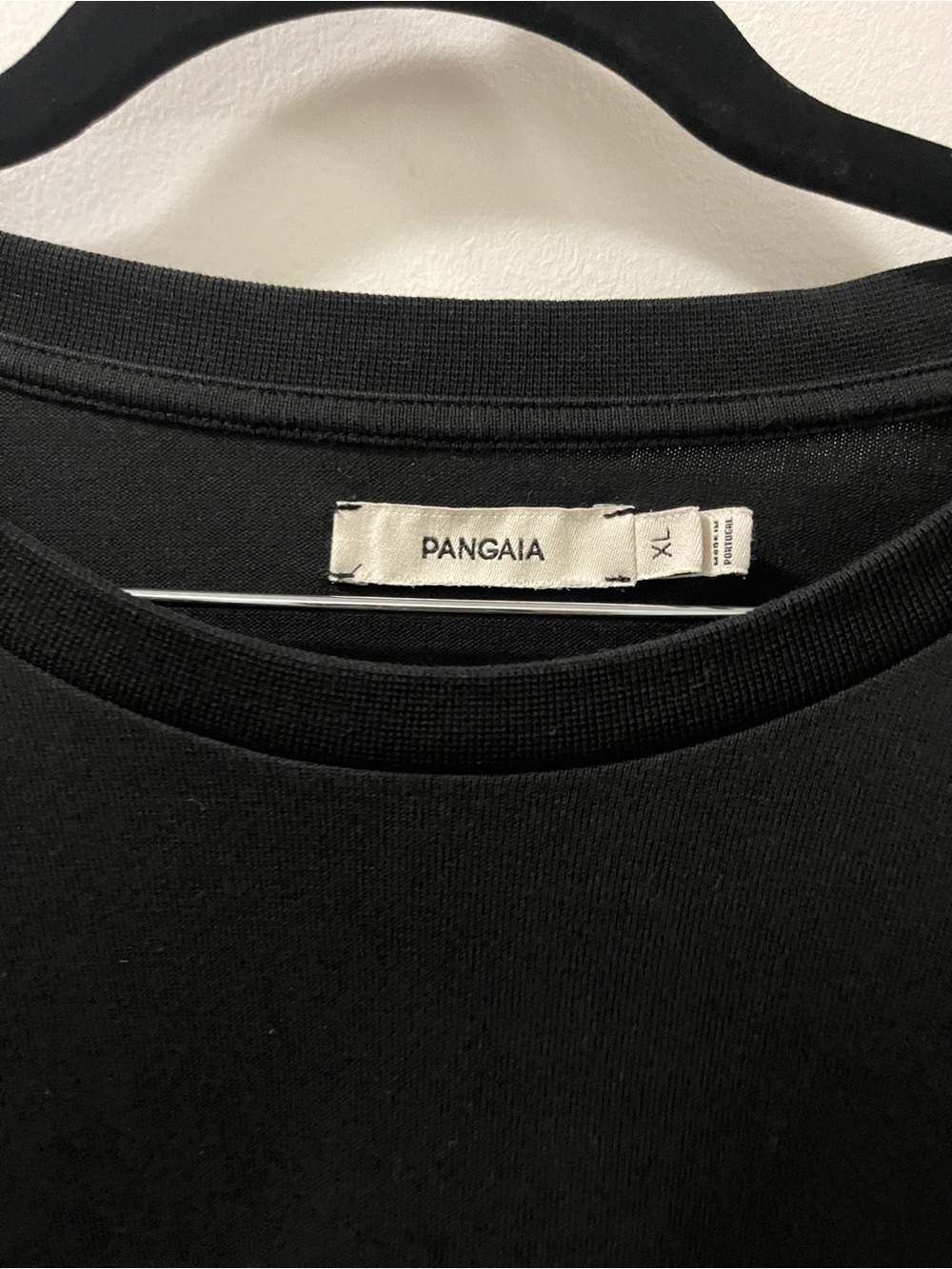 PANGAIA Black Short-Sleeve Tee with Small Blue Print - Picture 3 of 8